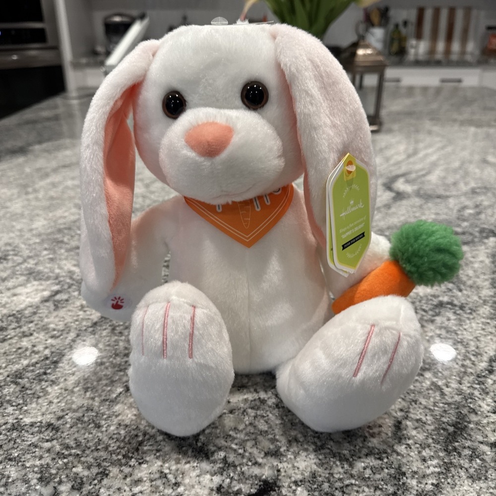 Hallmark HIP HOP EASTER BUNNY RABBIT White 12" Plush Rapper's Delight SOUND #29